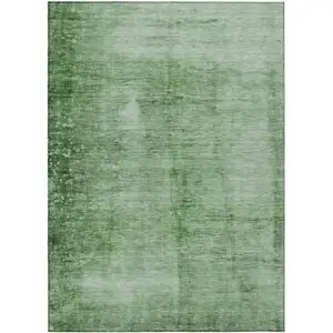 Photo of Green And Ivory Abstract Washable Indoor Outdoor Area Rug