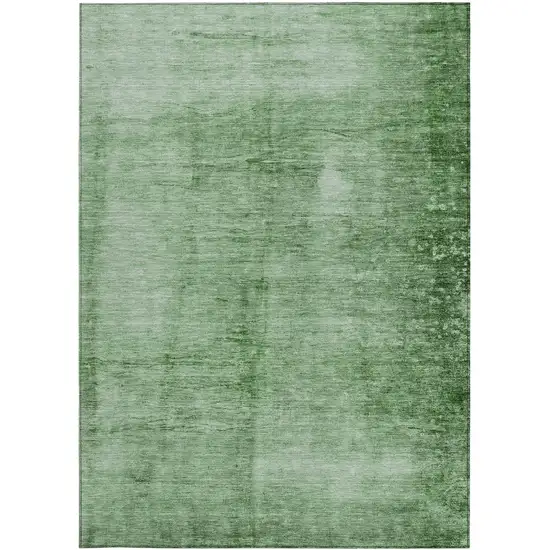 Green And Ivory Abstract Washable Indoor Outdoor Area Rug Photo 4