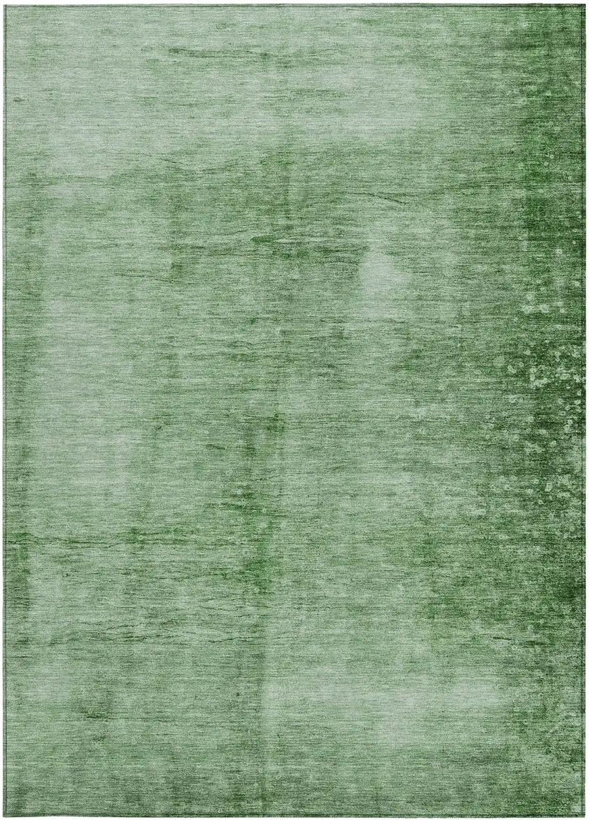 Green And Ivory Abstract Washable Indoor Outdoor Area Rug Photo 3