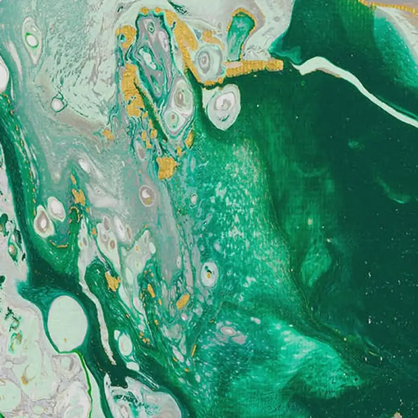 Green And Ivory Abstract Washable Indoor Outdoor Area Rug Photo 5