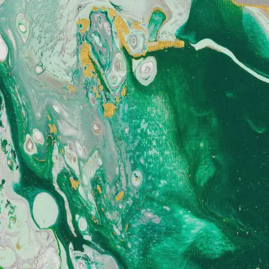 Green And Ivory Abstract Washable Indoor Outdoor Area Rug Photo 5