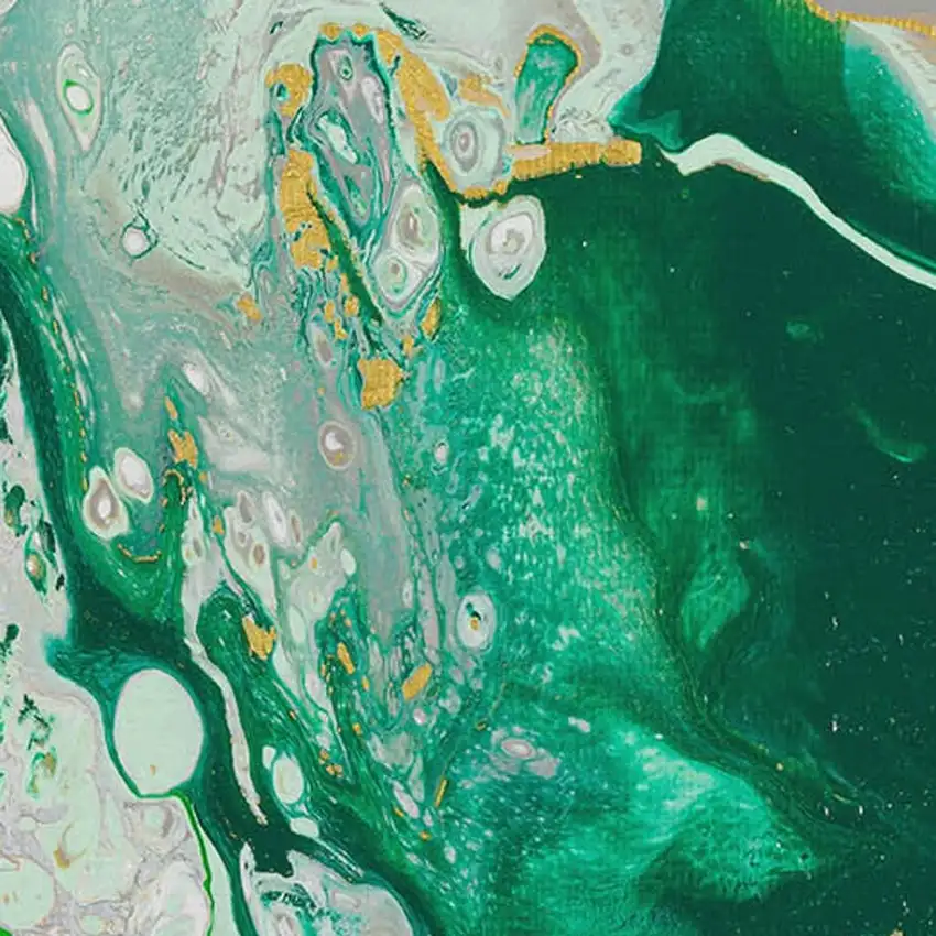 Green And Ivory Abstract Washable Indoor Outdoor Area Rug Photo 5