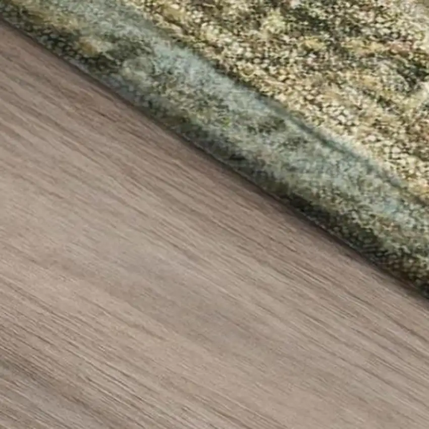 Green And Ivory Abstract Washable Indoor Outdoor Area Rug Photo 5