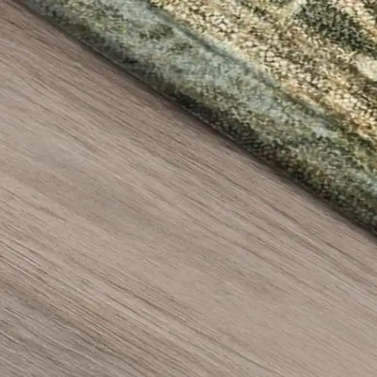 Green And Ivory Abstract Washable Indoor Outdoor Area Rug Photo 1