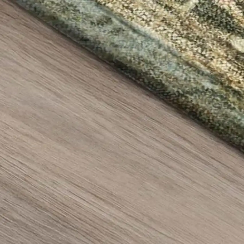 Green And Ivory Abstract Washable Indoor Outdoor Area Rug Photo 1