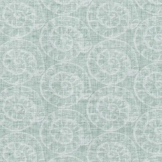 Green And Ivory Geometric Washable Area Rug With UV Protection Photo 3