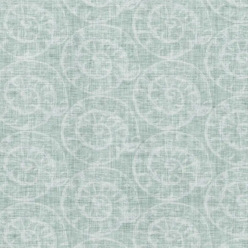 Green And Ivory Geometric Washable Area Rug With UV Protection Photo 3