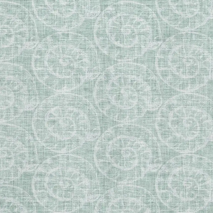 Green And Ivory Geometric Washable Area Rug With UV Protection Photo 3