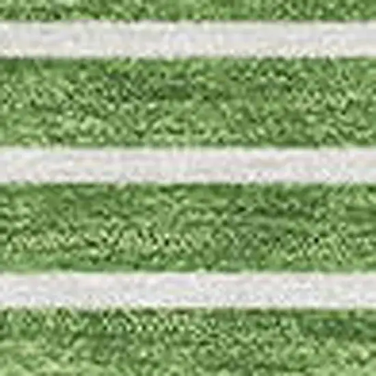 Green And Ivory Geometric Washable Area Rug With UV Protection Photo 2