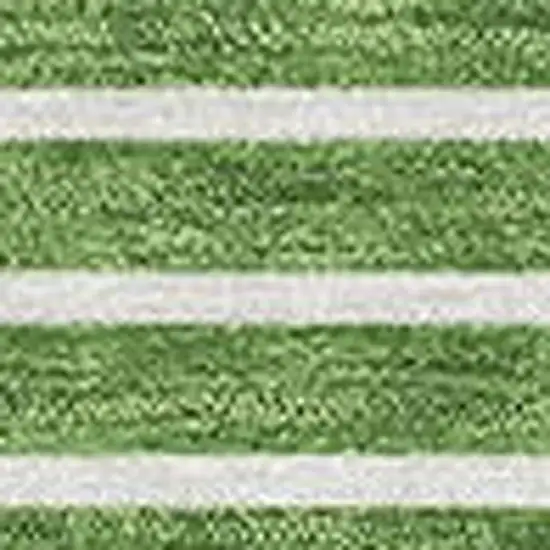 Green And Ivory Geometric Washable Area Rug With UV Protection Photo 2