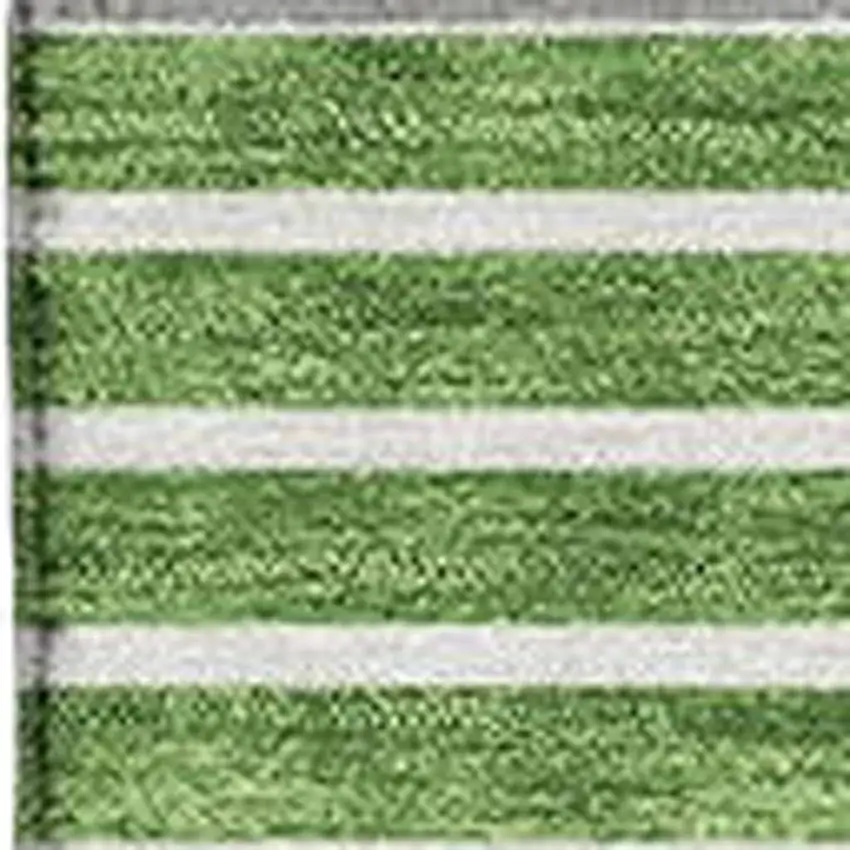 Green And Ivory Geometric Washable Area Rug With UV Protection Photo 3