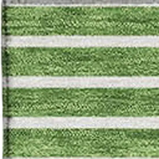 Green And Ivory Geometric Washable Area Rug With UV Protection Photo 3