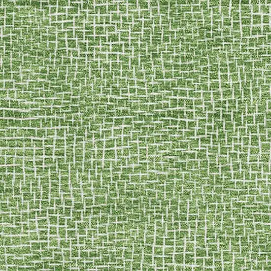 Green And Ivory Geometric Washable Area Rug With UV Protection Photo 2