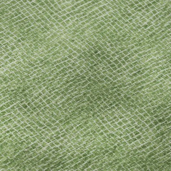 Green And Ivory Geometric Washable Area Rug With UV Protection Photo 9