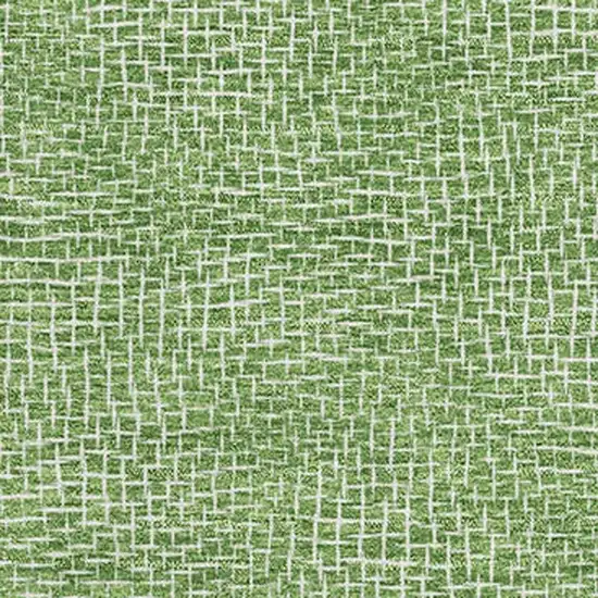 Green And Ivory Geometric Washable Area Rug With UV Protection Photo 2