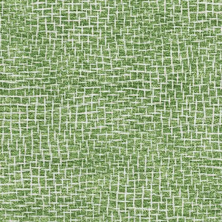 Green And Ivory Geometric Washable Area Rug With UV Protection Photo 2