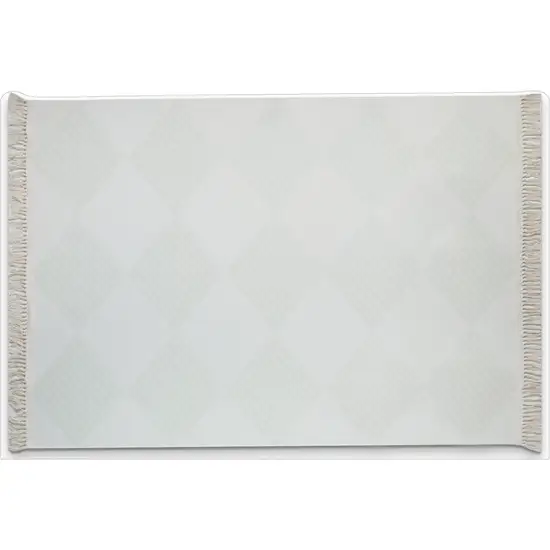 Green And Ivory Geometric Washable Area Rug Photo 2