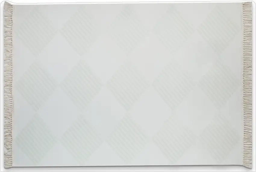 Green And Ivory Geometric Washable Area Rug Photo 2