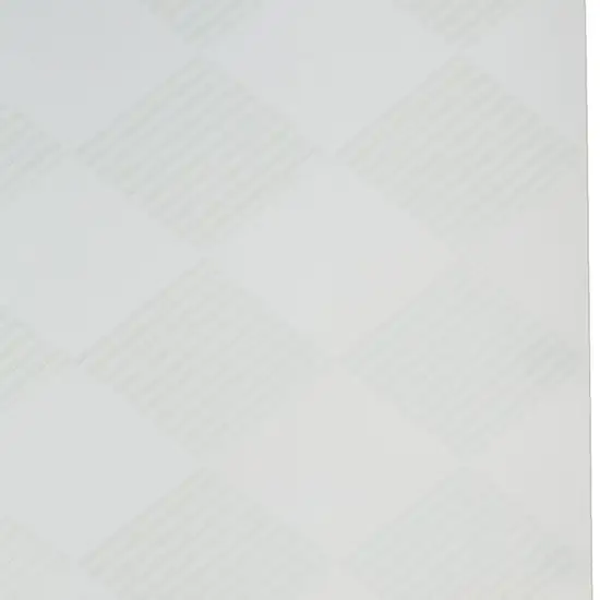 Green And Ivory Geometric Washable Area Rug Photo 3