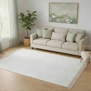 Photo of Green And Ivory Geometric Washable Area Rug