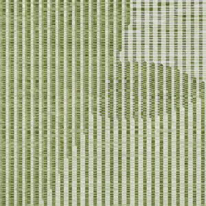 Photo of Green And Ivory Geometric Washable Indoor Outdoor Area Rug