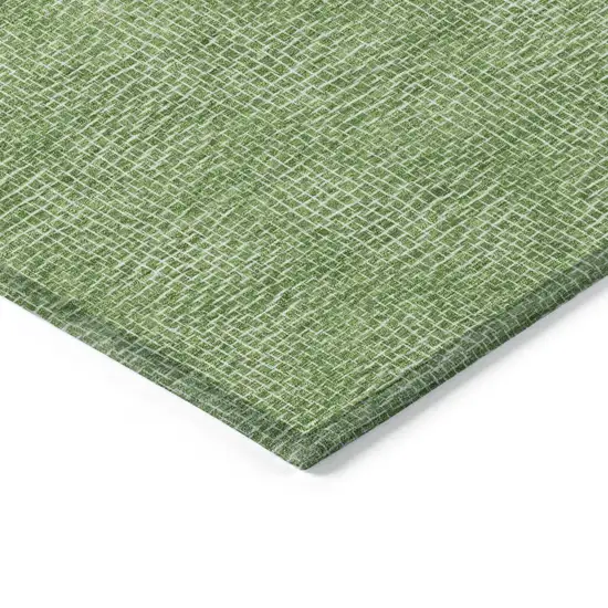 Green And Ivory Geometric Washable Indoor Outdoor Area Rug Photo 4