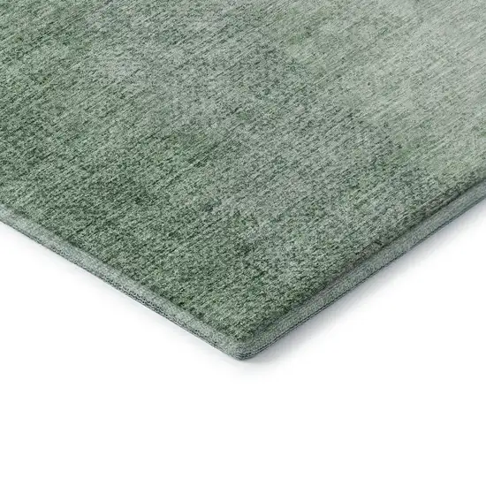 Green And Ivory Ombre Washable Area Rug With UV Protection Photo 8