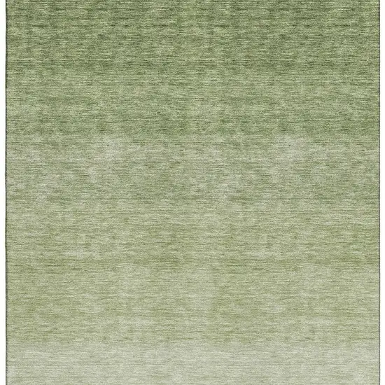 Green And Ivory Ombre Washable Area Rug With UV Protection Photo 4