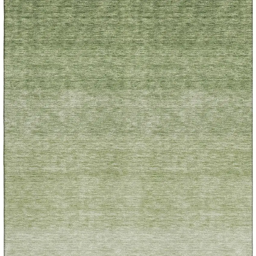Green And Ivory Ombre Washable Area Rug With UV Protection Photo 4