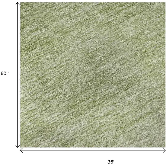 Green And Ivory Ombre Washable Area Rug With UV Protection Photo 8