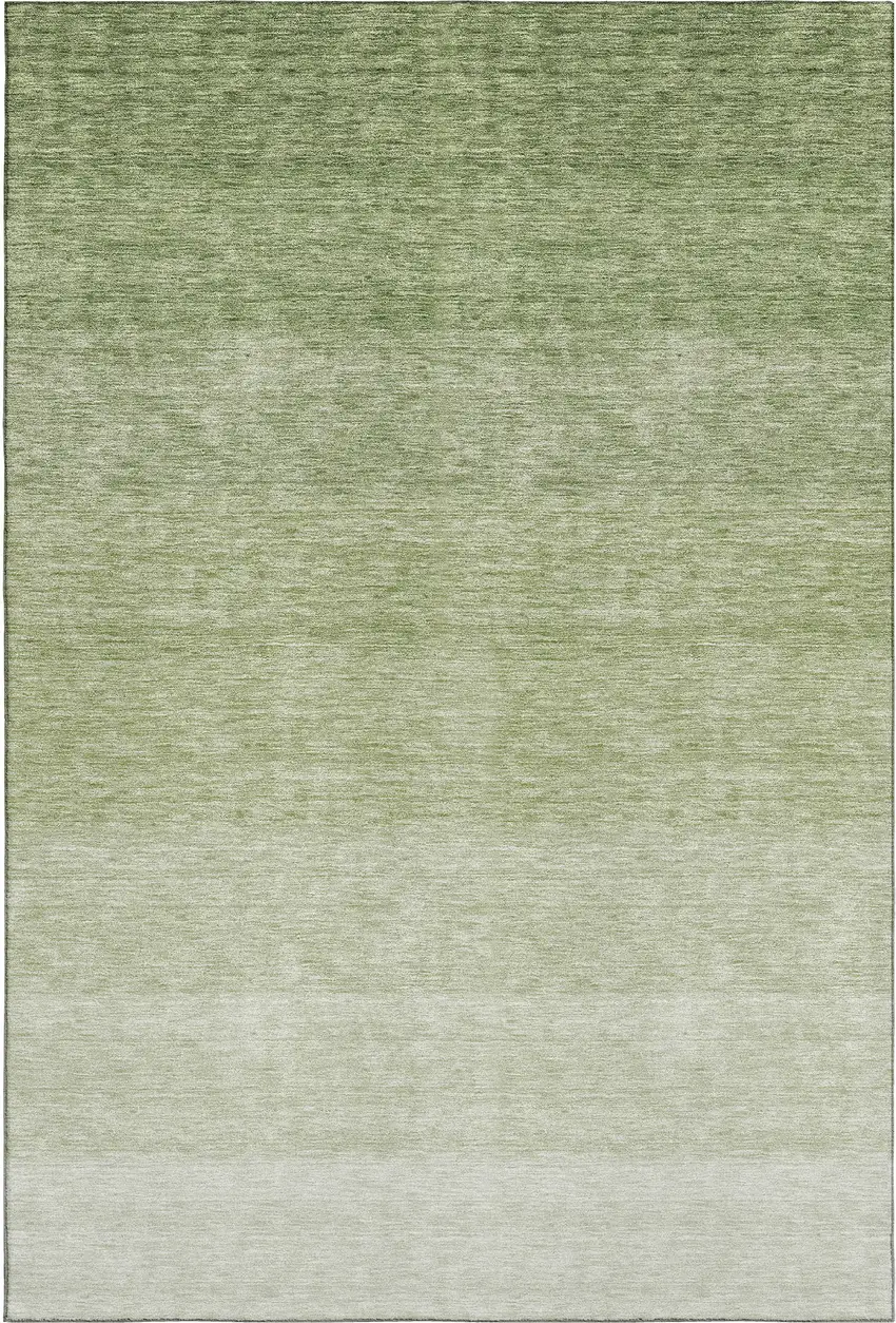 Green And Ivory Ombre Washable Area Rug With UV Protection Photo 4