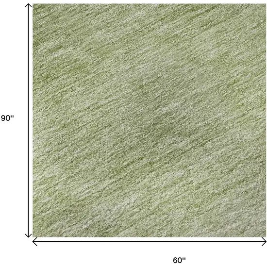 Green And Ivory Ombre Washable Area Rug With UV Protection Photo 8