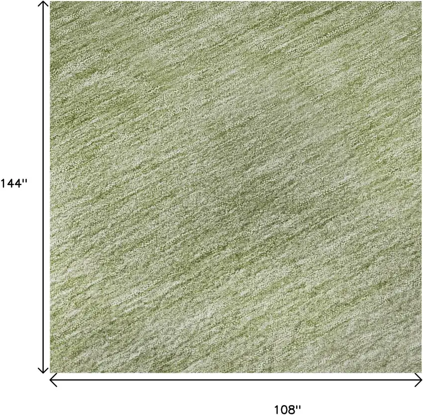 Green And Ivory Ombre Washable Area Rug With UV Protection Photo 9