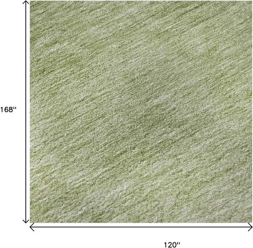 Green And Ivory Ombre Washable Area Rug With UV Protection Photo 9