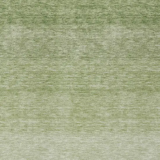 Green And Ivory Ombre Washable Indoor Outdoor Area Rug Photo 5