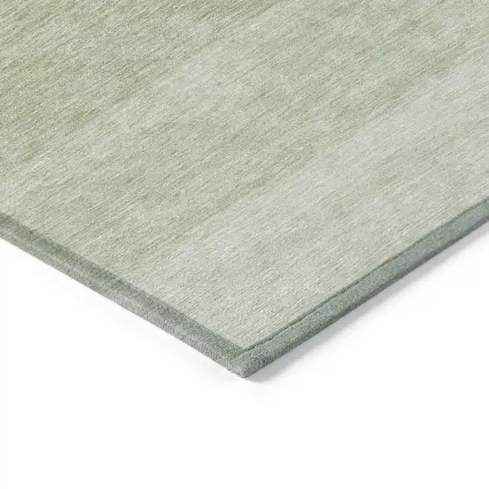 Green And Ivory Ombre Washable Indoor Outdoor Area Rug Photo 4