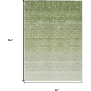 Photo of Green And Ivory Ombre Washable Indoor Outdoor Area Rug