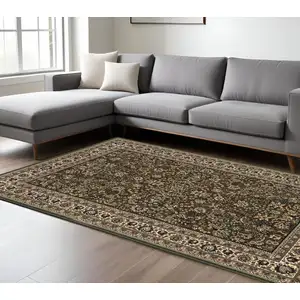 Photo of Green And Ivory Oriental Area Rug