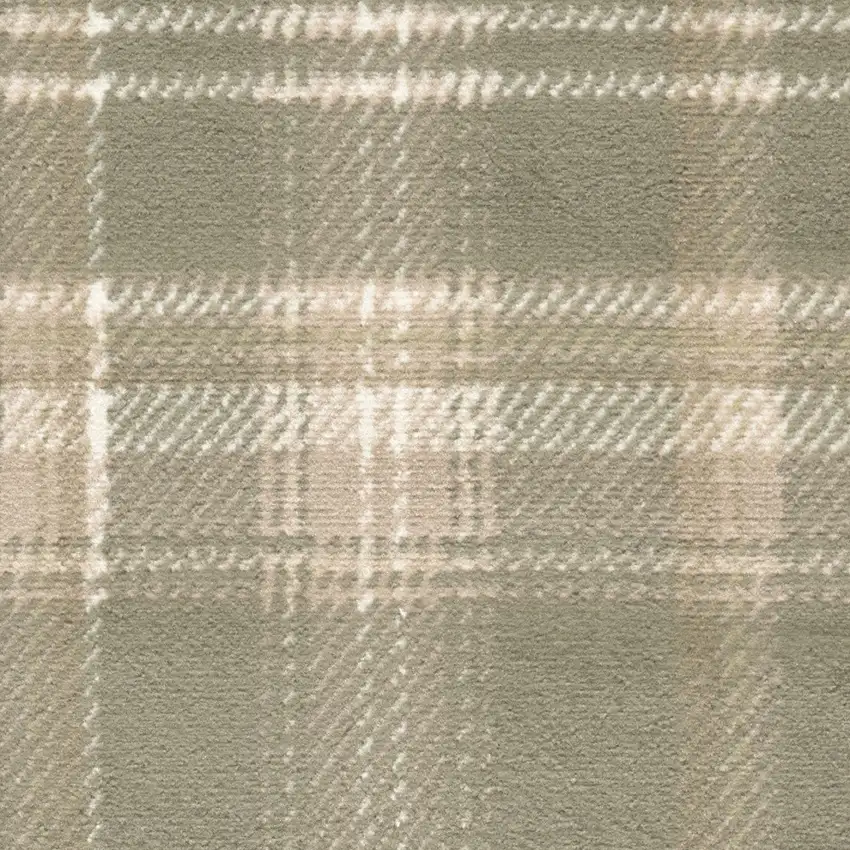 Green And Ivory Plaid Area Rug Photo 7