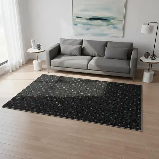 Green And Ivory Plaid Washable Area Rug With UV Protection Photo 2