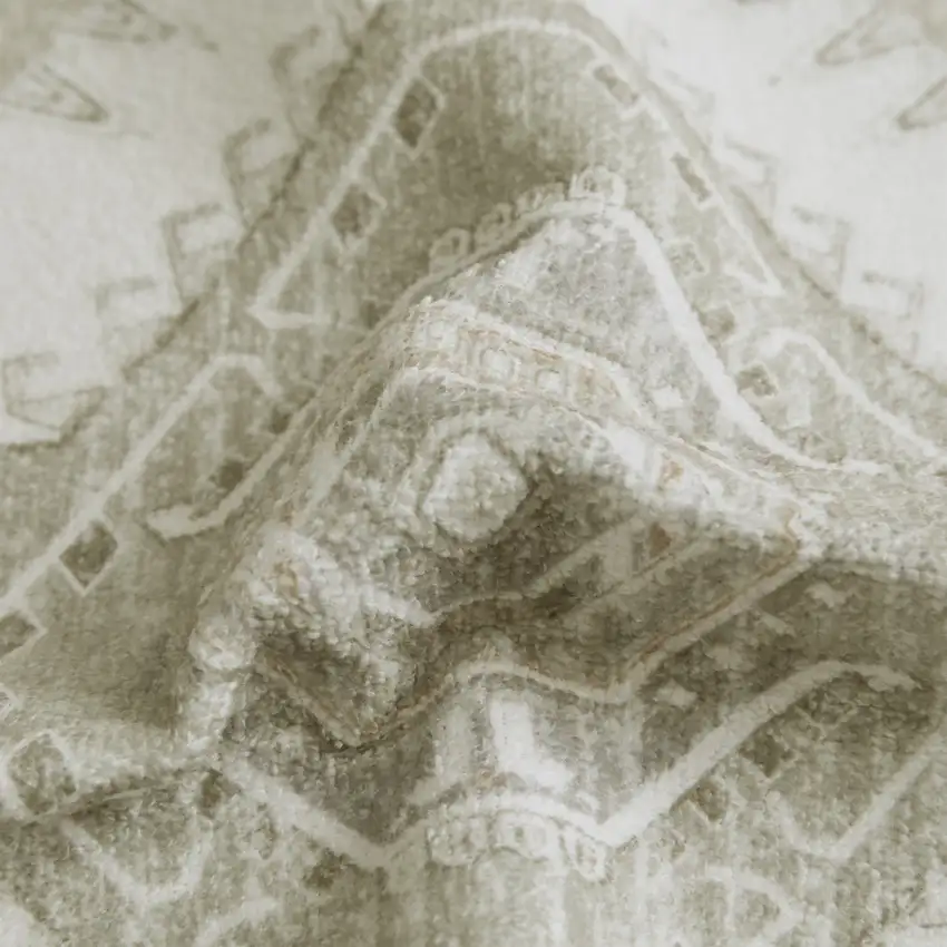 Green And Ivory Southwestern Washable Area Rug Photo 8