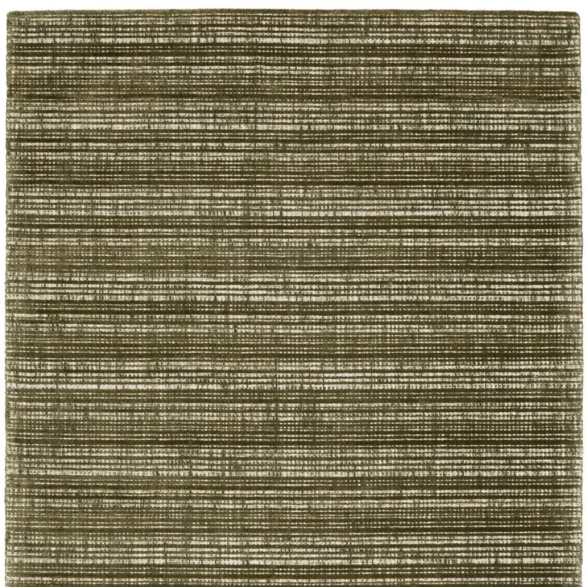 Green And Ivory Striped Hand Tufted Area Rug Photo 6