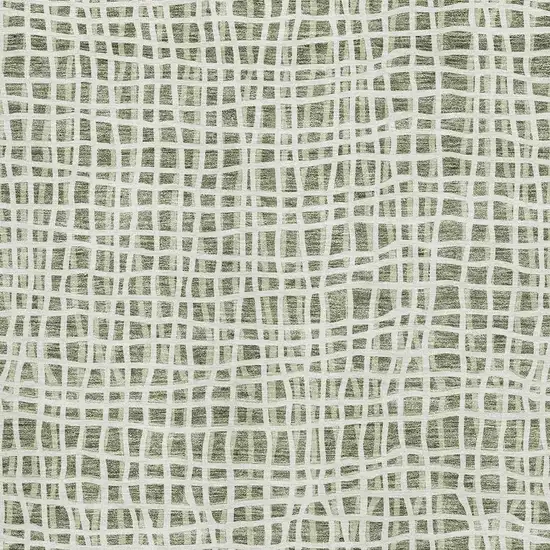 Green And Ivory Striped Washable Area Rug With UV Protection Photo 3