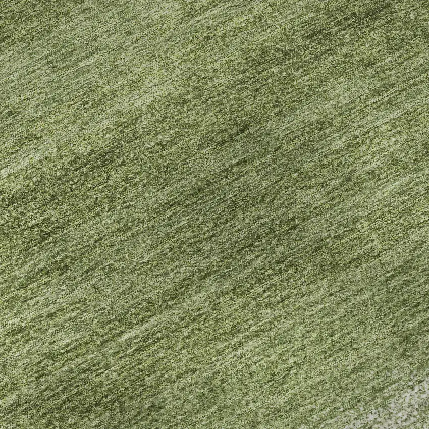 Green And Ivory Striped Washable Area Rug With UV Protection Photo 9