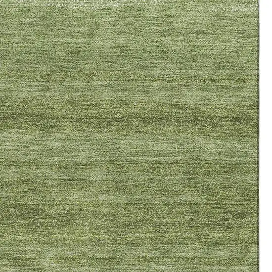 Green And Ivory Striped Washable Area Rug With UV Protection Photo 2
