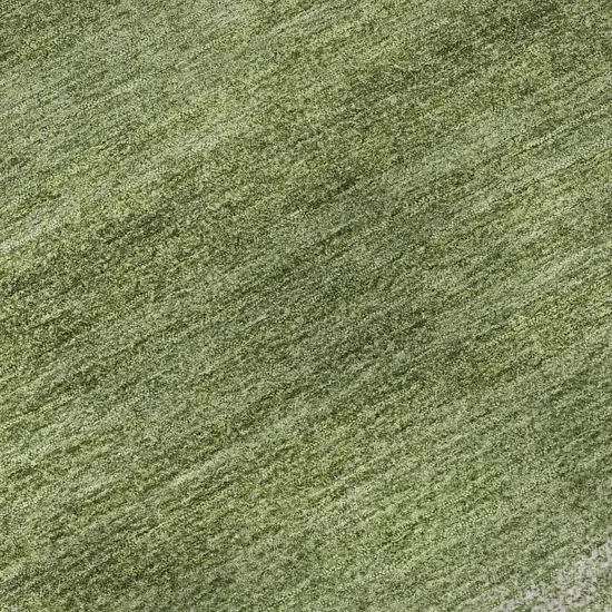 Green And Ivory Striped Washable Area Rug With UV Protection Photo 9