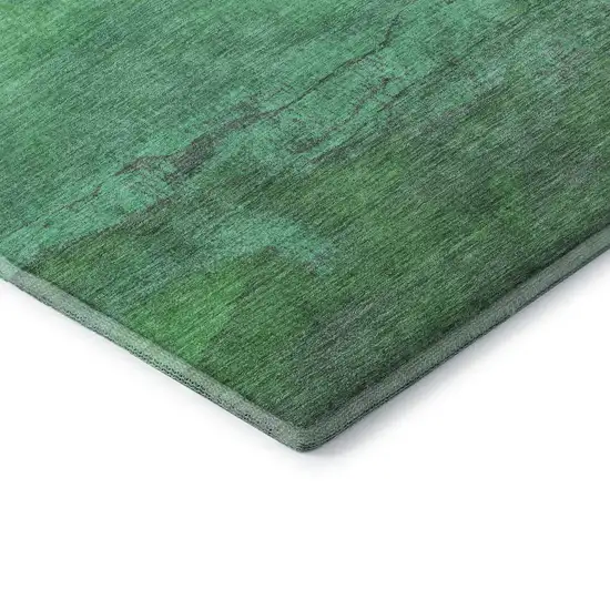 Green And Ivory Striped Washable Area Rug With UV Protection Photo 7