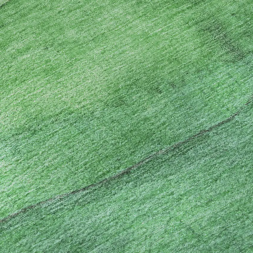 Green And Ivory Striped Washable Area Rug With UV Protection Photo 9