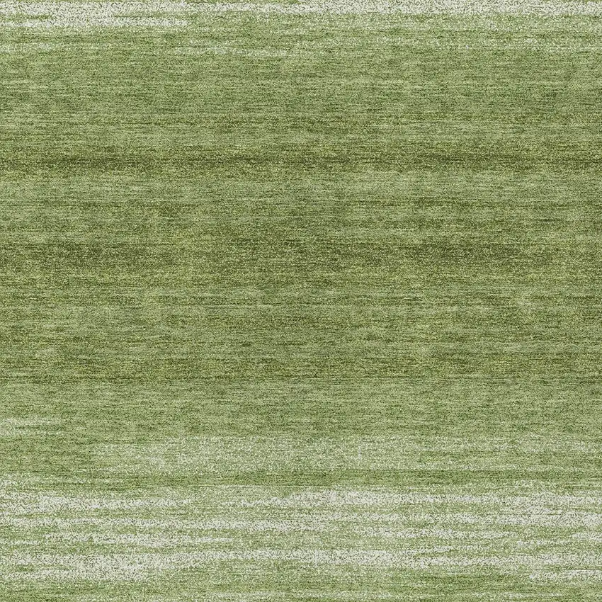 Green And Ivory Striped Washable Indoor Outdoor Area Rug Photo 6