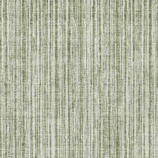 Green And Ivory Striped Washable Indoor Outdoor Area Rug Photo 4